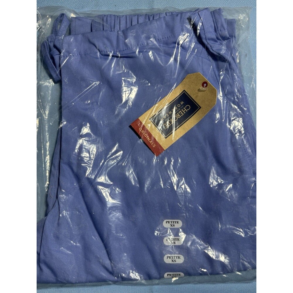 Cherokee Workwear Originals Modern Classic Scrub Pants Petite XS Blue 4101P CIEW